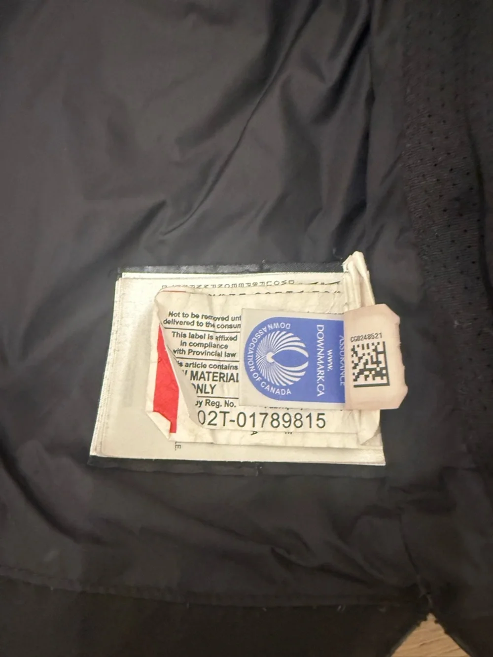 Canada Goose Black Hooded Puffer Jacket size 6-7 - Picture 6 of 7